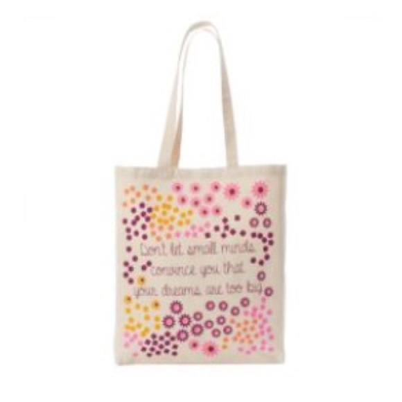 Canvas Tote with Inspirational Saying Graphic - Picture 3 of 4